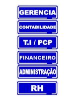 Adesivo p/ porta Gerencia Administração Financeiro 30cmx10cm