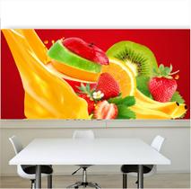 Adesivo Painel Papel Parede Cozinha Frutas Suco Verduras M37 - Quartinhodecorado