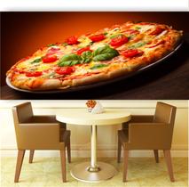 Adesivo Painel Papel Parede Cozinha Pizza Pizzaria Comida 46 - Quartinhodecorado