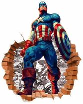 Adesivo Papel De Parede Capitão América 64cm x 80cm