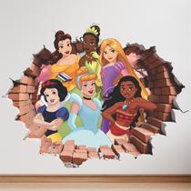 Adesivo Papel De Parede Quarto Infantil Princesas Efeito 3d