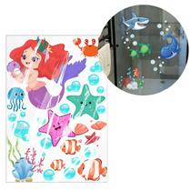 Adesivo Para Box de Banheiro Infantil Parede Fundo do Mar Sereia Tubarão Bichinhos Adesivo Para Box de Banheiro Infantil Parede Fundo do Mar Sereia Tubarão Bichinhos