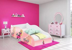 Adesivo para cama carro infantil Barbie 02