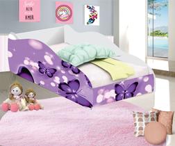 Adesivo para cama carro infantil Borboletas lilás 03