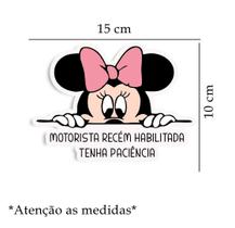 Adesivo Para Carro Minnie Recém Habilitada Mod01