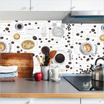 Adesivo Para Cozinha Decoração Painel 2x1m Cafe Chá M128