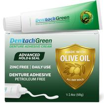 Adesivo para dentadura DENTTACH Green à base de azeite de oliva 68 g