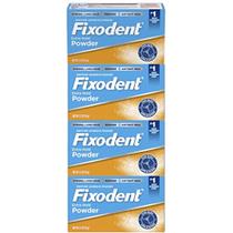 Adesivo para dentaduras Fixodent Extra Hold Powder 80 mL (pacote com 4)