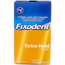 Adesivo para dentaduras Fixodent Extra Hold Powder 80mL