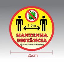 Adesivo para distância segura em filas - Kit c/ 10 unidades Adesivo para distância segura em filas - Kit c/ 10 unidades