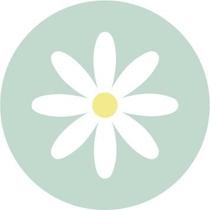 Adesivo para Embalagem Redondo - Margarida - 4x4 cm