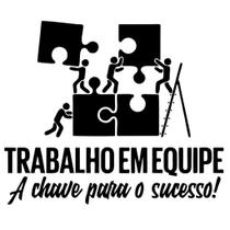 Adesivo para Empresa / Escritório - Frase Trabalho em Equipe : (60x50cm)