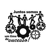 Adesivo Para Empresas Motivacional Juntos Somos Um Time Cor Preto