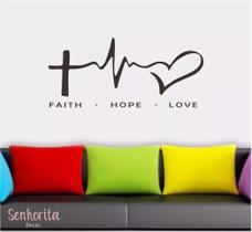Adesivo Para Fé Esperança E Amor Infinito - Senhorita Decor Adesivo Para Fé Esperança E Amor Infinito - Senhorita Decor