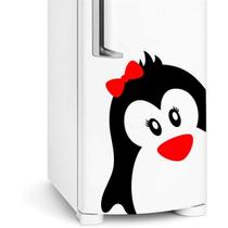 Adesivo Para Geladeira Pinguim Fêmea De Lacinho-G 60X92Cm - Mix Adesivos