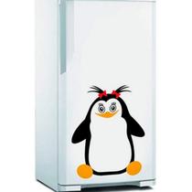 Adesivo Para Geladeira Pinguim Lacinhos-G 50X61Cm
