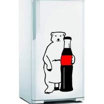 Adesivo Para Geladeira Urso Polar Da Coca Cola-P 25X50Cm
