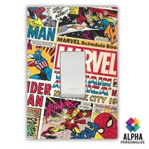 Adesivo para Interruptor Tomada Marvel Quadrinhos Revista Decoração Geek Adesivo para Interruptor Tomada Marvel Quadrinhos Revista Decoração Geek