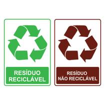 Adesivo Para Lixo/lixeira Reciclável 16x12 Em Vinil Resisten - Ares