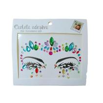 Adesivo Para o Rosto Colorido Cristal "Modelo 49" Festas Carnaval Adesivo Para o Rosto Colorido Cristal "Modelo 49" Festas Carnaval