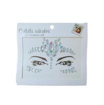 Adesivo Para o Rosto Prata Cristal "Modelo 62" Festas Carnaval Adesivo Para o Rosto Prata Cristal "Modelo 62" Festas Carnaval