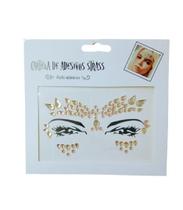Adesivo Para o Rosto Strass Bege Cristal "Modelo 8" Festas Carnaval Adesivo Para o Rosto Strass Bege Cristal "Modelo 8" Festas Carnaval