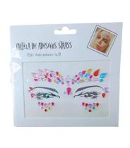 Adesivo Para o Rosto Strass Colorido Cristal "Modelo 25" Festas Carnaval Adesivo Para o Rosto Strass Colorido Cristal "Modelo 25" Festas Carnaval