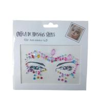 Adesivo Para o Rosto Strass Colorido Cristal "modelo 28" Festas Carnaval