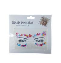 Adesivo Para o Rosto Strass Colorido Cristal "Modelo 31" Festas Carnaval Adesivo Para o Rosto Strass Colorido Cristal "Modelo 31" Festas Carnaval