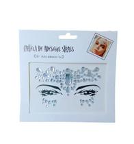 Adesivo Para o Rosto Strass Prata Cristal "Modelo 12" Festas Carnaval Adesivo Para o Rosto Strass Prata Cristal "Modelo 12" Festas Carnaval