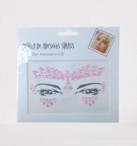 Adesivo Para o Rosto Strass Rosa Claro Cristal "Modelo 24" Festas Carnaval Adesivo Para o Rosto Strass Rosa Claro Cristal "Modelo 24" Festas Carnaval