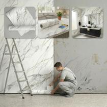 Adesivo Para Parede Revestimento Impermeável 5mx40cm Branco