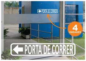 Adesivo para Porta de Correr Auto Colante Deslizante Sinalização porta de Vidro