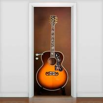 Adesivo Para Porta Musica Violão Gibson-63X210Cm