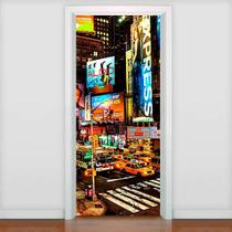 Adesivo Para Porta New York Times Square-93X210Cm