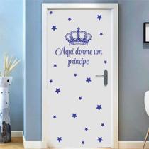 Adesivo Para Porta Quarto Menino Aqui Dorme Principe