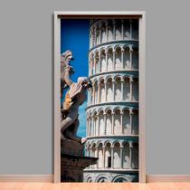 Adesivo Para Porta Torre De Pisa Itália 2-83X210Cm - Mix Adesivos