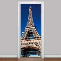 Adesivo Para Porta Torre Eiffel Céu-63X210Cm - Mix Adesivos