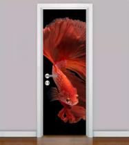 Adesivo Para Porta VIDA MARINHA - Fundo do Mar - Peixes - Tubarão - Tartaruga - Aquário