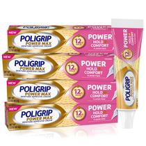 Adesivo para próteses dentárias Poligrip Power Max Hold + Comfort 65 mL (x4)