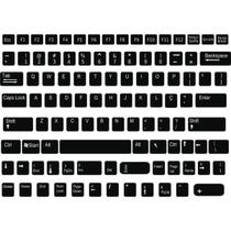 Adesivo Para Teclado Desgastado Letras Universais Brancas