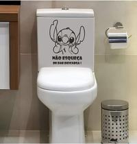 Adesivo para Vaso Sanitário Feche a Tampa - Stitch