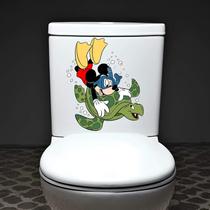 Adesivo Para Vaso Sanitário Mickey Fundo Do Mar