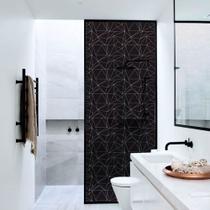 Adesivo Para Vidro Box Banheiro Jateado Decorado Dark Prova D'Agua Adesivo Para Vidro Box Banheiro Jateado Decorado Dark Prova D'Agua