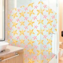 Adesivo Para Vidro Box Banheiro Jateado Decorado Estrelas Prova D'Agua