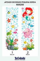 Adesivo Para Vidro Box Banheiro Jateado Decorado Pequena Sereia Prova D'agua Adesivo Para Vidro Box Banheiro Jateado Decorado Pequena Sereia Prova D'agua