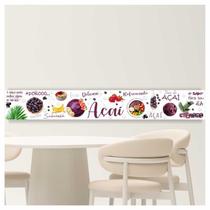 Adesivo Parede Açaí Açaiteria Faixa Decorativa Sorveteria 5m FC01