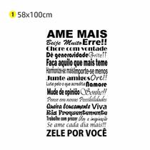 Adesivo Parede Ame Mais 58x100 quarto decoração Adesivo Parede Ame Mais 58x100 quarto decoração
