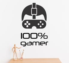 Adesivo Parede Cem Por Cento Gamer Decoração Games