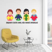 Adesivo Parede Crianças Autistas TEA Inclusão Autismo